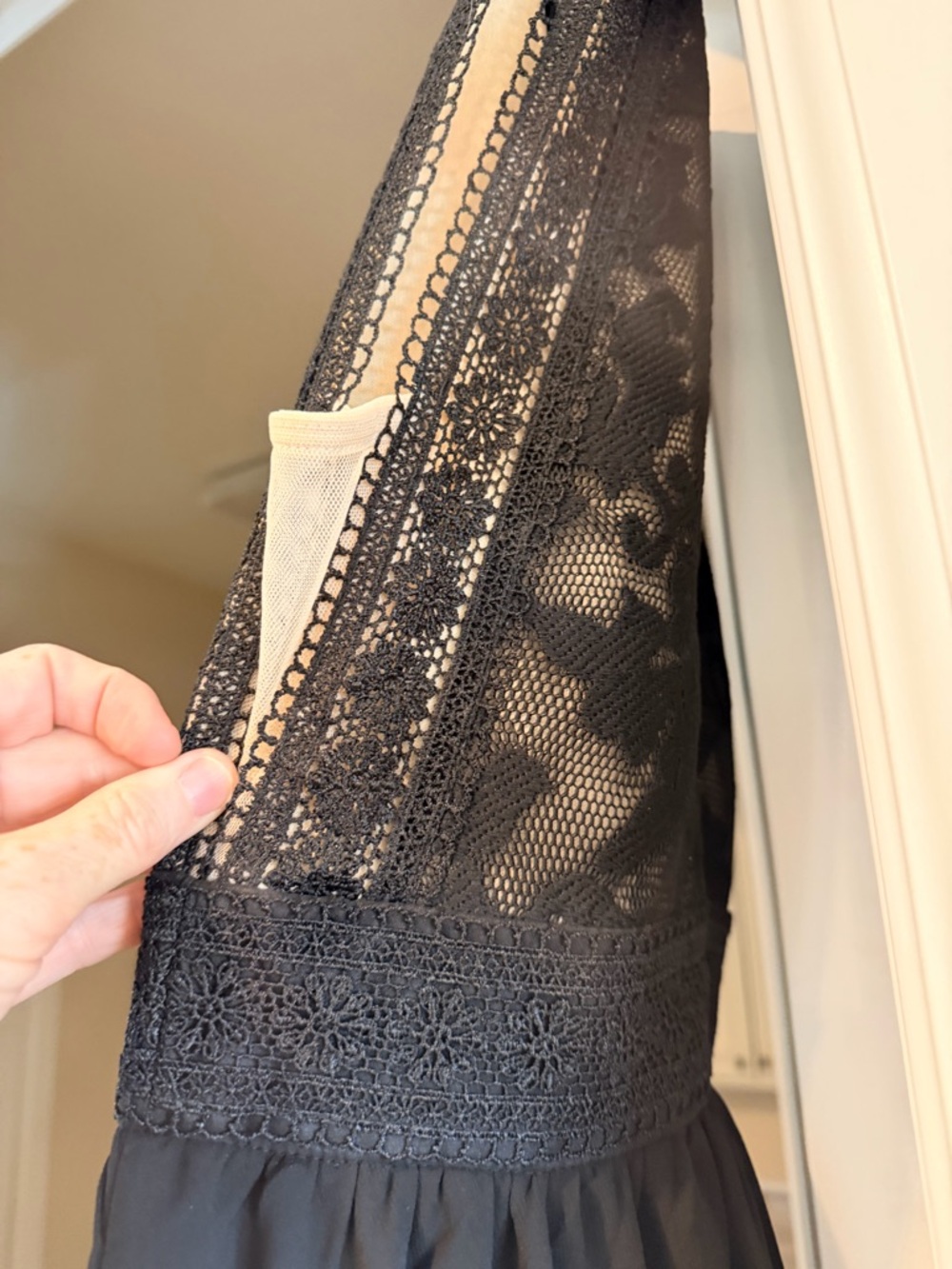 Lulu's Black Lace-Top Maxi Skirt - Picture 4 of 6